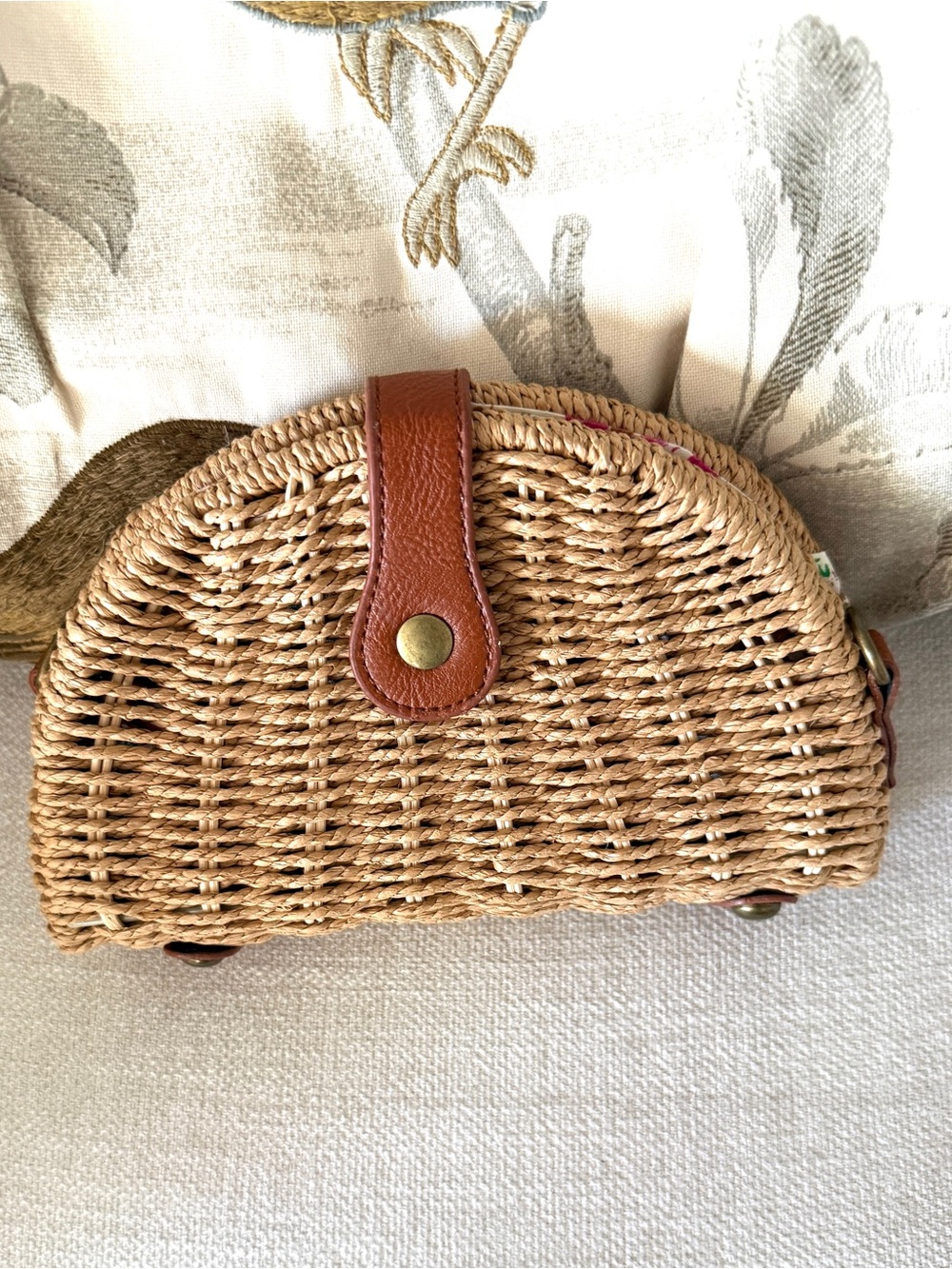 🎀HP🎀 Lovely Straw Bag Purse w Adj Strap & Lined 🎀